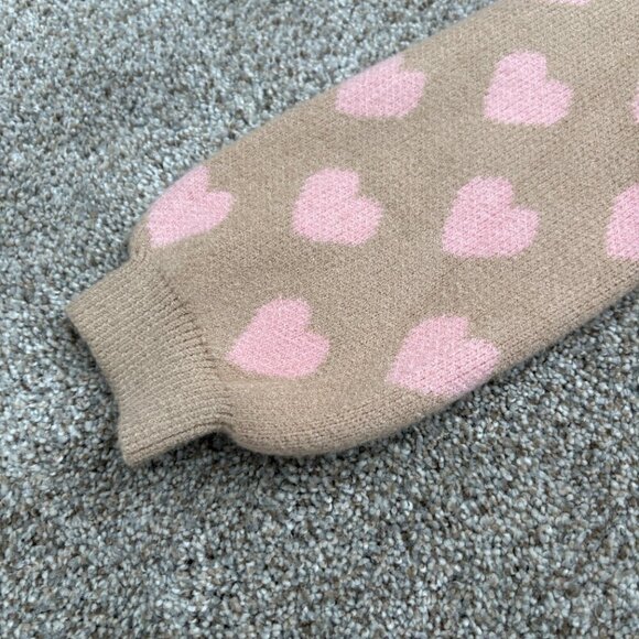 Cynthia Rowley 2 piece set Sweater and Skirt size 4T girls Tan with Pink Hearts - Picture 8 of 9